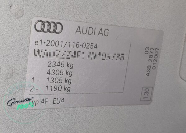 Ficha Reducida Audi A6. Inglaterra